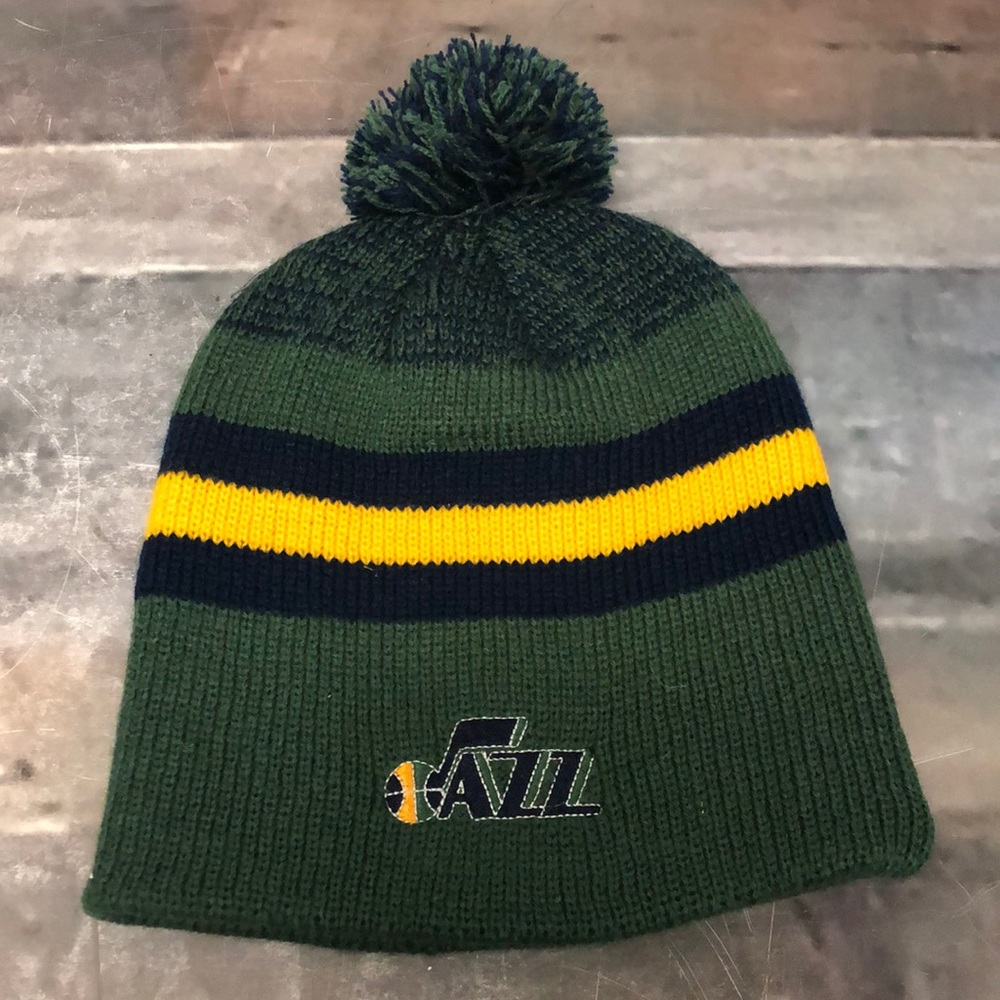 Utah Jazz - Ford Motors local stores winter Beenie hat green navy blue yellow